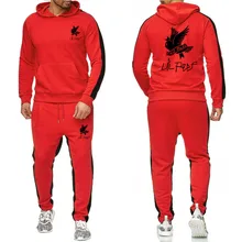 New Men Set Autumn Tracksuit Men Two Piece Sweater Casual Cap Hooded Long Sleeve Sports Suit 2019 Men's Clothing Sport