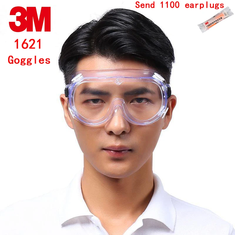 3 м 1621 работа защитные очки подлинной безопасности 3 м защитить очки anti-брызг кислот и щелочей Multi- цели очки