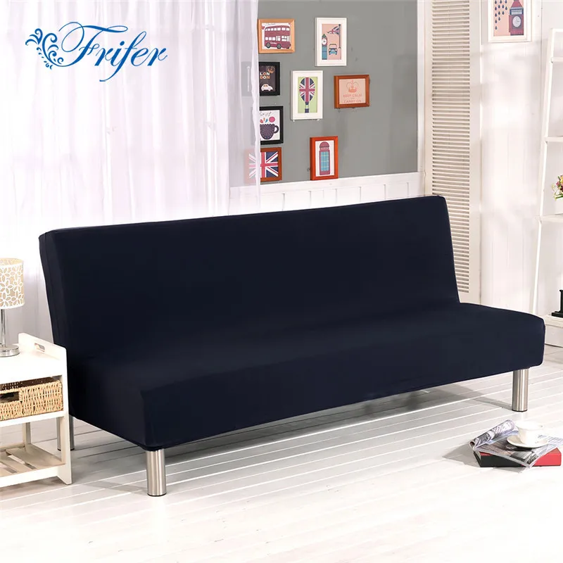Solide Universal anti schmutzig Schwarz Armless Couch Sofa Abdeckungen Für Wohnzimmer Stretch Sofa Covers Elastische Schlafsofa hussen Billig