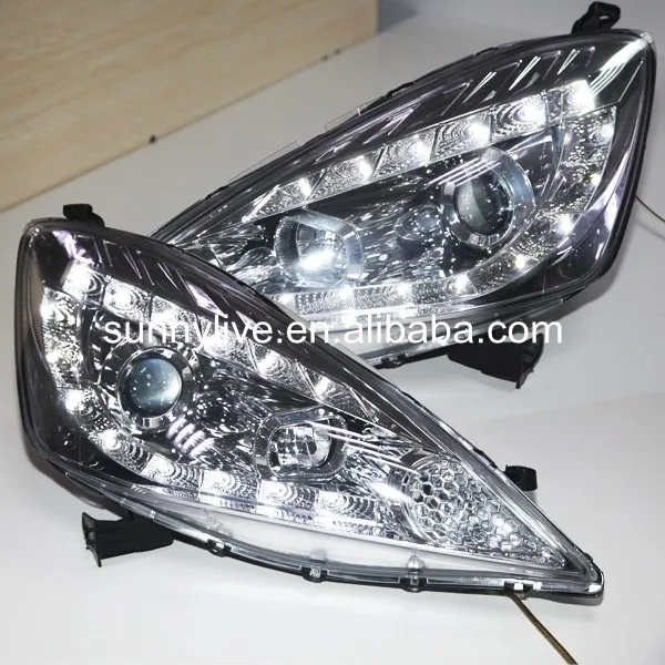 

For Honda for Fit Jazz LED Head Lamps Chrome Housing 2009-2010 year JY