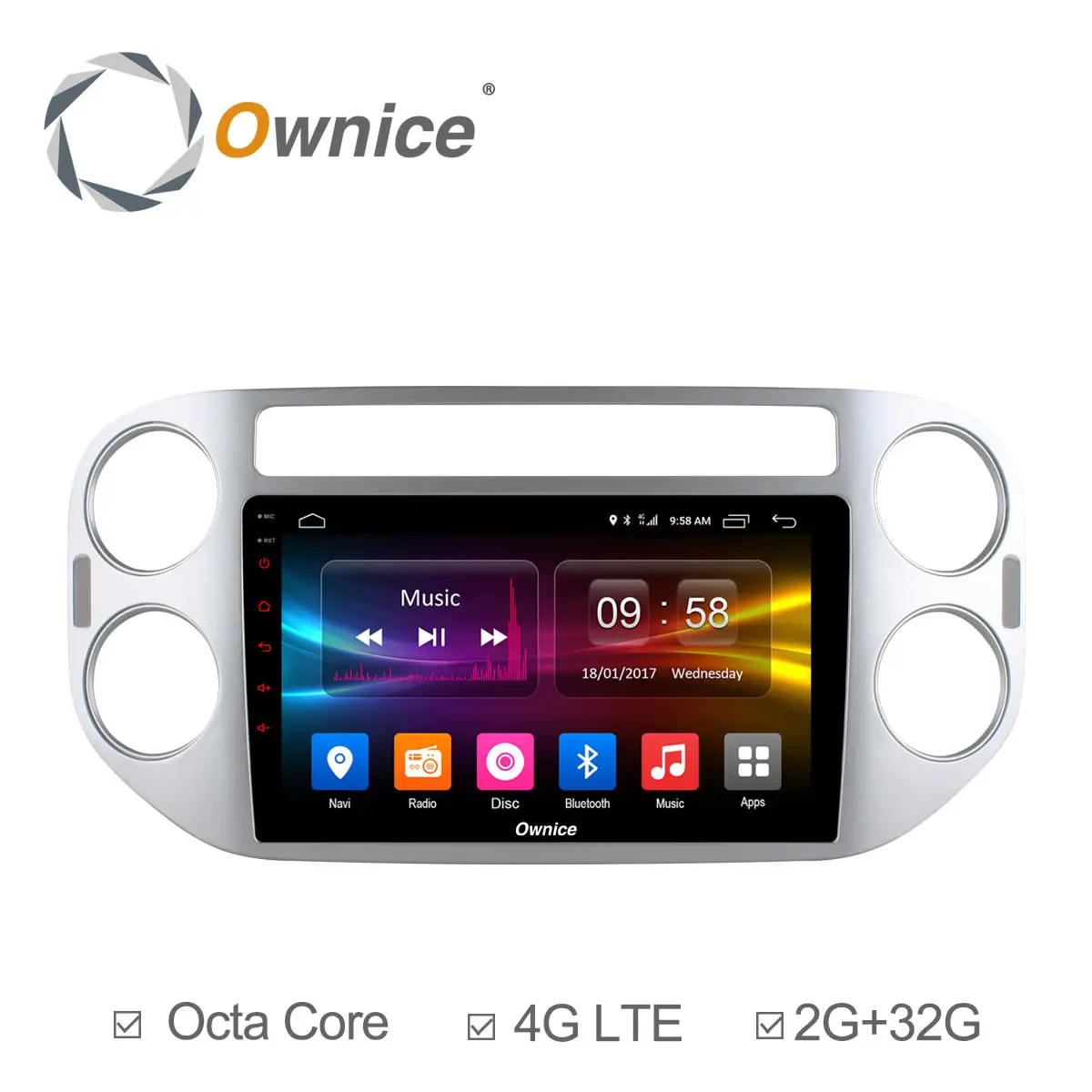 Ownice K1 K2 Android 8 1 Octa core автомобильный Радио DVD плеер с JPS и навигацией для Volkswagen tiguan 2010