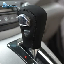 Airspeed из натуральной кожи прошитый вручную чехол для рычага переключения передач для Honda CRV CR-V 2007-2011 автоматический коричневый черный Автомобильный Стайлинг