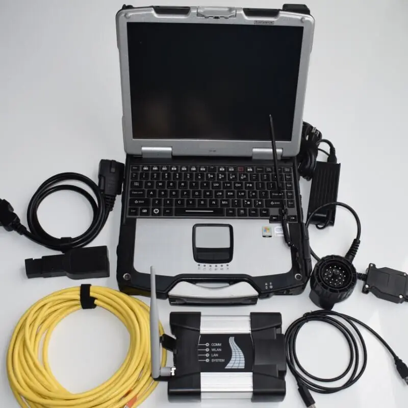  Para bmw diagnóstico ista icom a2 b c con ordenador portátil cf30 pantalla táctil 4g con hdd 500gb 