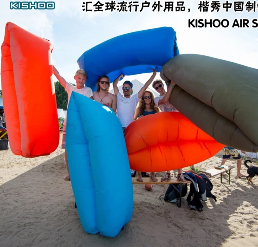 

Nanometre nylon cloth High quality inflatable air sofa,250x72cm 1kg inflatable air sofa