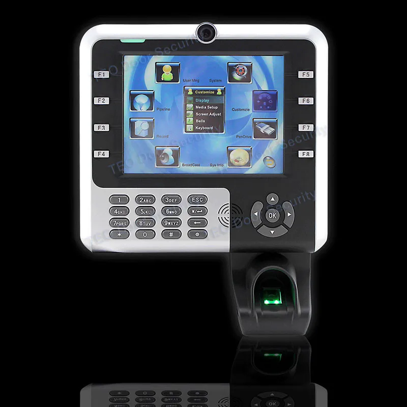 ZK iClock 2500 биометрический терминал для рабочего времени-WinCE платформы большой Ёмкость отпечатков пальцев 8 дюймов Сенсорный экран