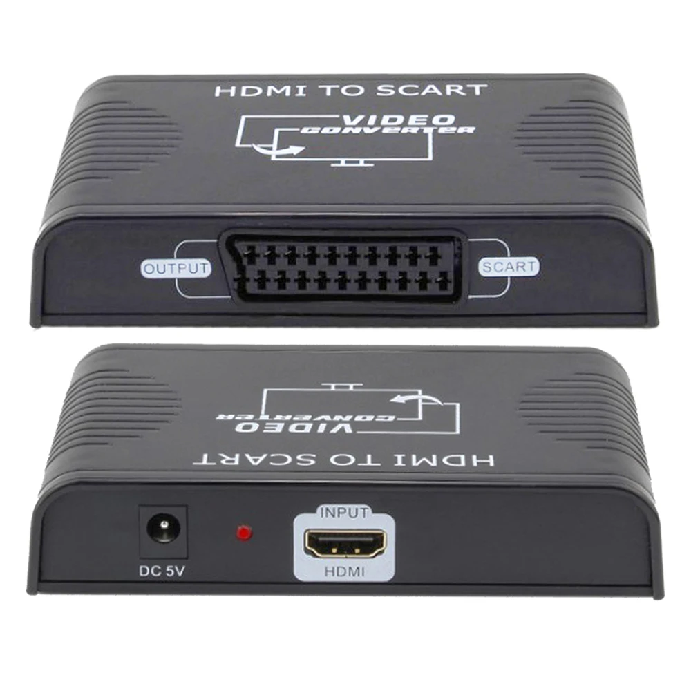 Преобразователь 1080P HD HDMI в Scart адаптер видео аудио для ТВ DVD Sky Box STB Plug and Play|Кабели