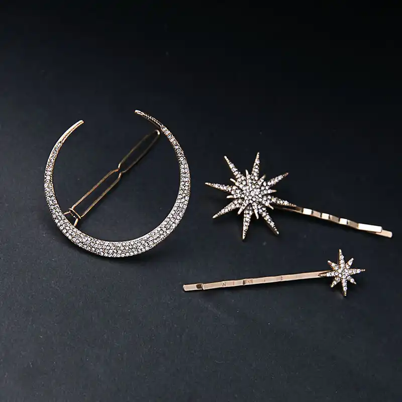 3 шт./компл. пряжки из цинкового сплава со стразами|fashion hair jewelry|hair jewelrymoon |