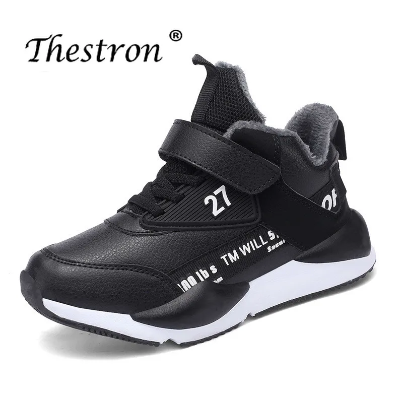 

2019 Thestron Fashion Boys Winter Shoes Children Sneakers Plush Warm Boys Brand Trainers Comfortable Warm Boys Sport Shoes