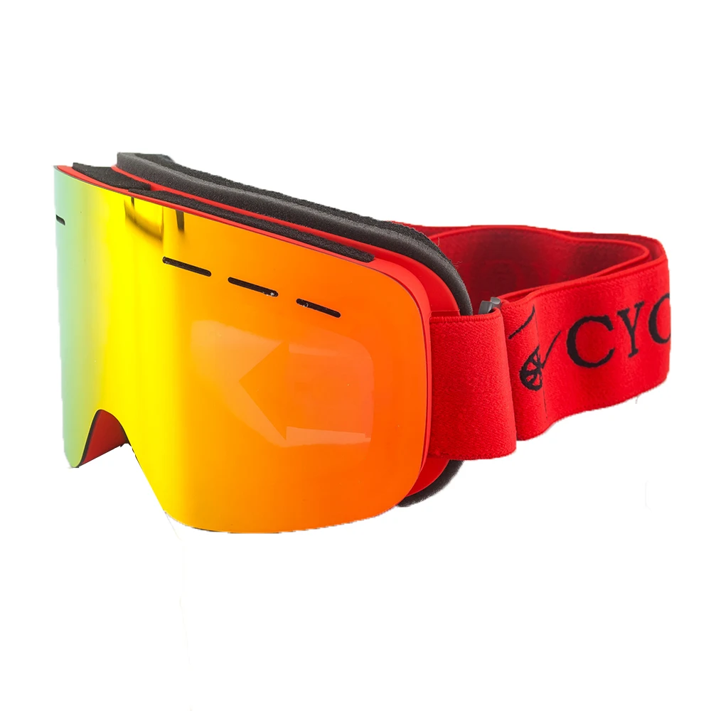 UV400 очки для сноуборда мужские женские лыжные очки противотуманные gafas ski googles skibril большие видения зимние снежные очки красный/серебристый/зеленый