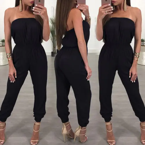 

UK 2018 New Fashion Hot Popular Womens Off Shoulder Ripped Jumpsuit Ladies Evening Party Playsuit Size 6 - 14