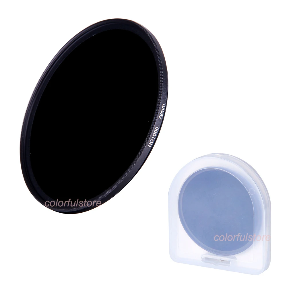 72 72mm ND Filter Neutral Density Lens Filters ND1000 1000 For Nikon