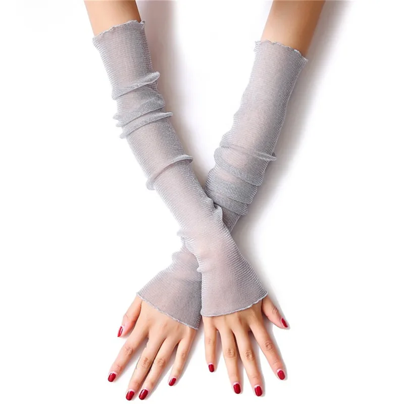 

1 Pair Women Sunscreen Lace Arm Sleeves Summer UV Protection Cooling Arm Cover for Driving Cycling Travel Outdoor Activity