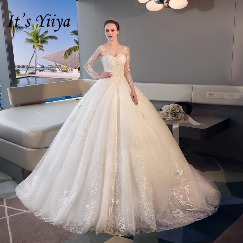 Aliexpress It S Yiiya Strapless Lace Train Wedding Dresses Aliexpress It S Yiiya Strapless Lace Train Wedding Dresses Off White Trailing Brides Gowns Beading Vestidos Deovia Casamento Hx050 From Reliable
