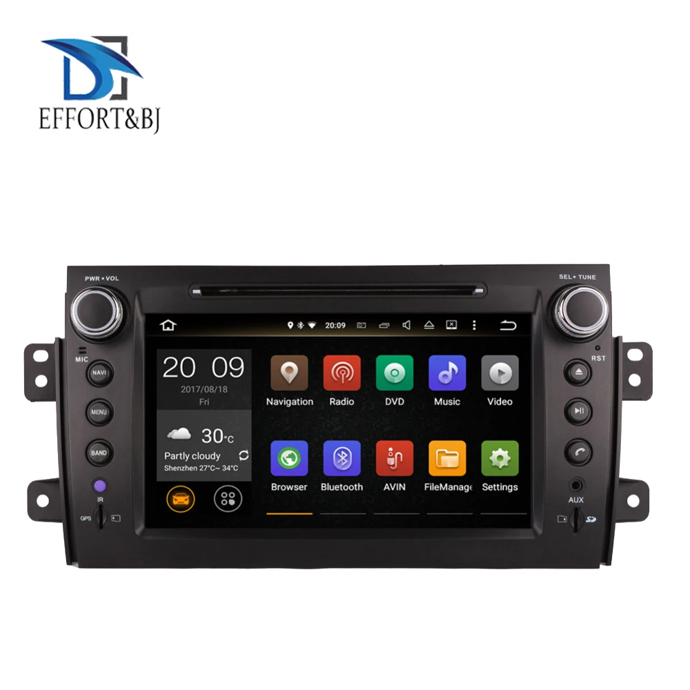 4 ГБ ОЗУ Android 9,0 головное устройство для Suzuki SX4 2006-2012 Восьмиядерный " 1024*600 Bluetooth 2din автомобильный DVD Радио gps навигационный плеер