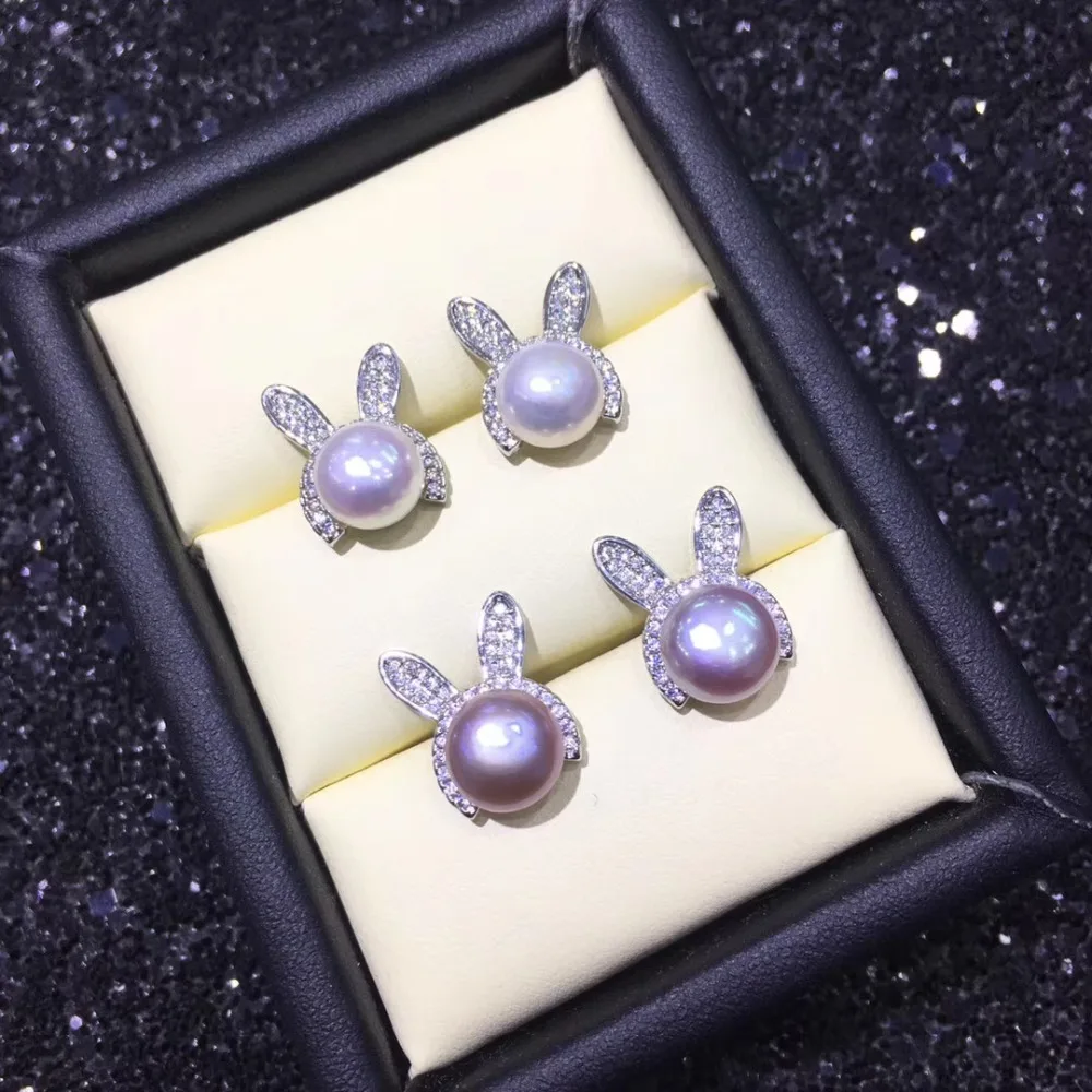 

Trendy Rabbit Earrings Component and Findings, Stud Earrings Settings Mountings Parts Mounts for Pearls Jade Corals Stones Beads