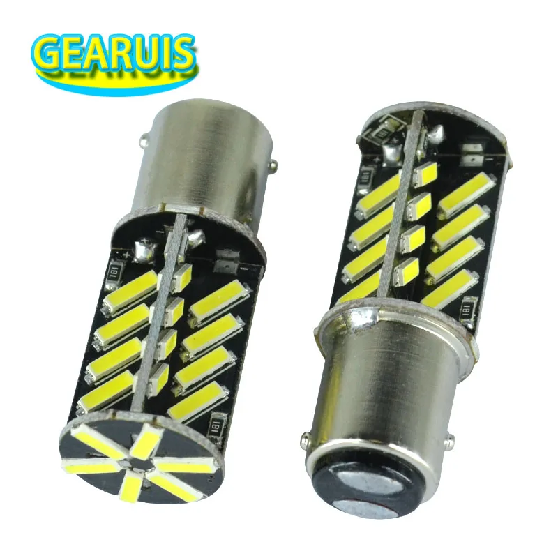 

2pcs S25 P21/5W 1157 bay15d 38 SMD 7020 LED 7014 1156 BA15S P21W BAU15S PY21W Turn Signal Tail Bulbs Brake lights parking Lamps