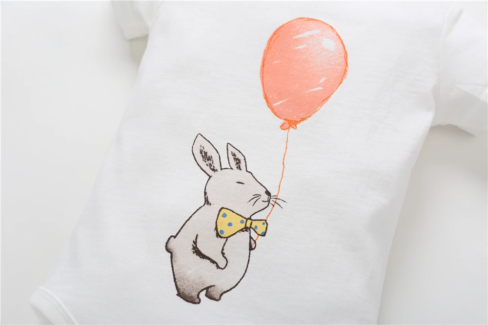 Cotton White Baby Bodysuit Girl Clothing Summer Cute Cartoon Infant Body Clothes For Toddlers Short Sleeve Newborn Boy Jumpsuits (3)