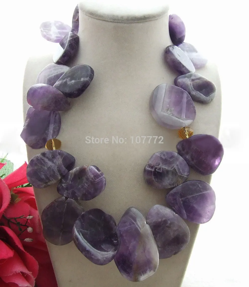 

purple crystal&Crystal Necklace