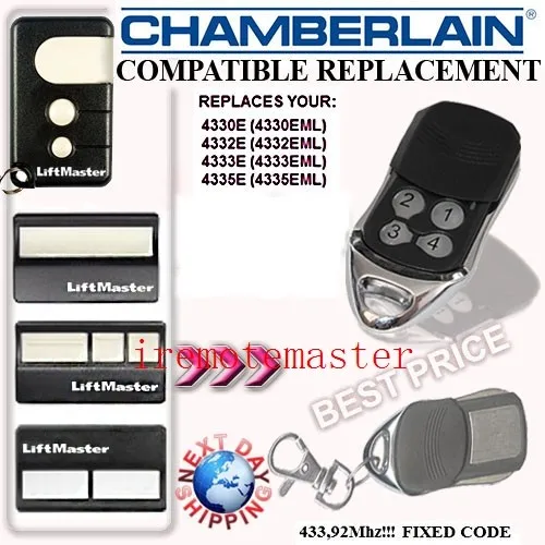 

Chamberlain remote Liftmaster 4335E 4330E 4332E remote control duplicator
