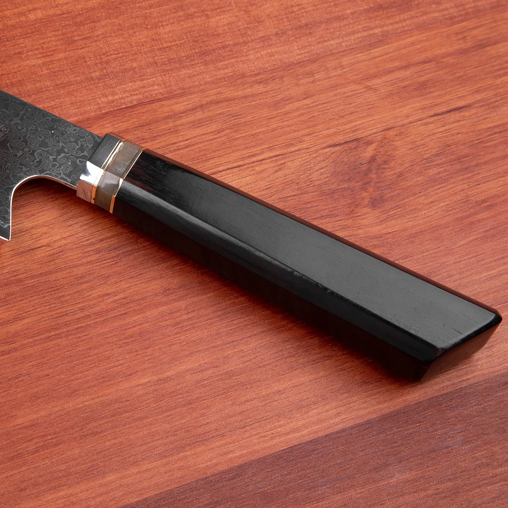 Mokithand 8 inch Japanese Kitchen Knives Damascus 67 layer VG10 Chef Knife Sharp Stainless Steel Meat Knife with Ebony Handle