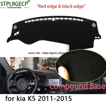 

StplrgeCP For Kia K5 2011-2016 double layer Car Dashboard Cover Avoid Light Pad Instrument Platform Dash Board Cover Sticker