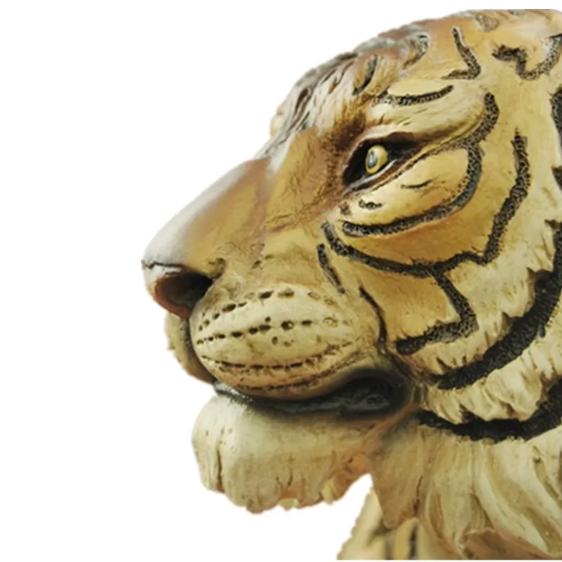 Голова тигра искусственная деревянная смола художественных промыслов скульптуры животных фигурка клуба Гостиная украшения подарки R48
