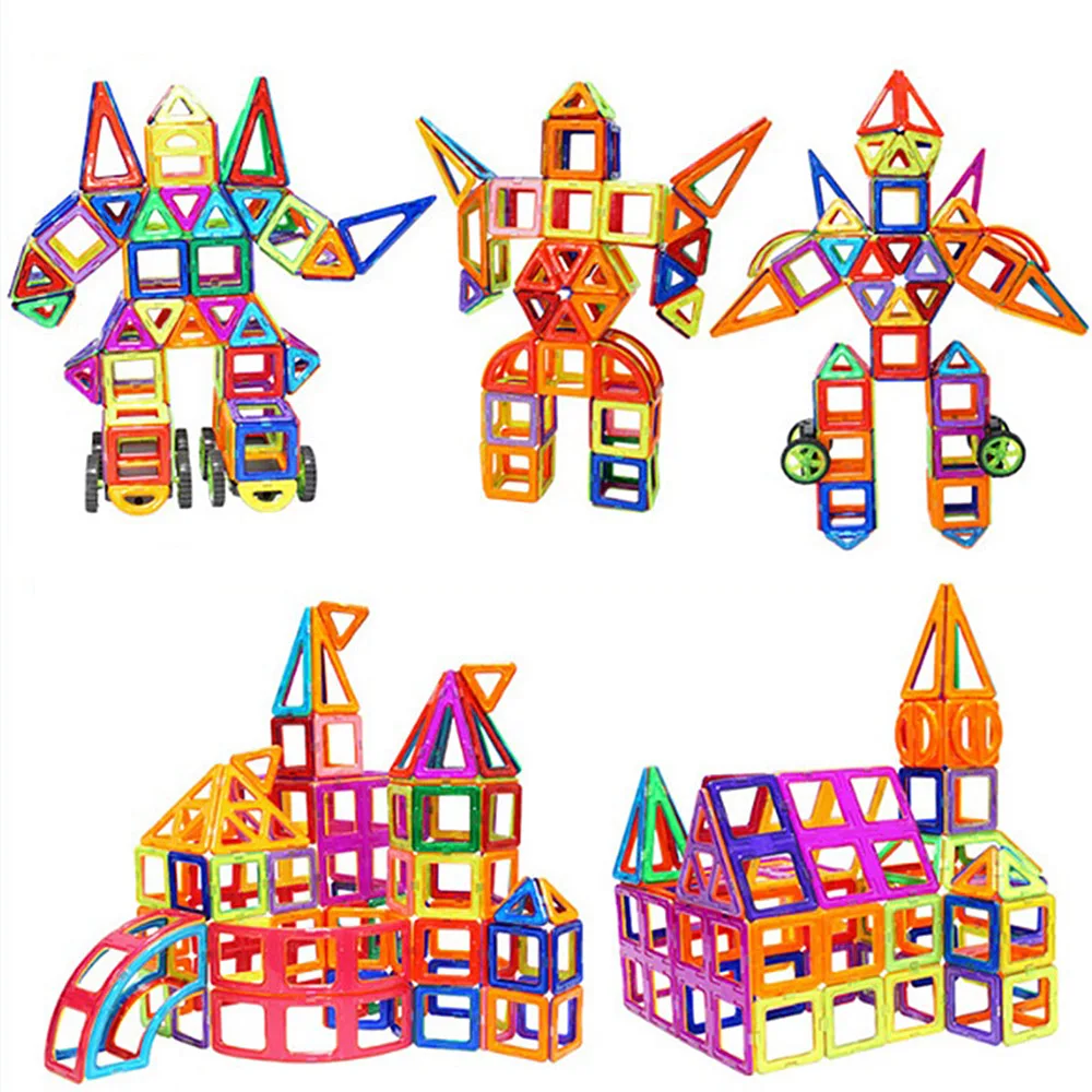 

207/191/97PCS Magnetic Blocks Building Toys Magnetic Construction Educational Stacking and Learning Game for Kids