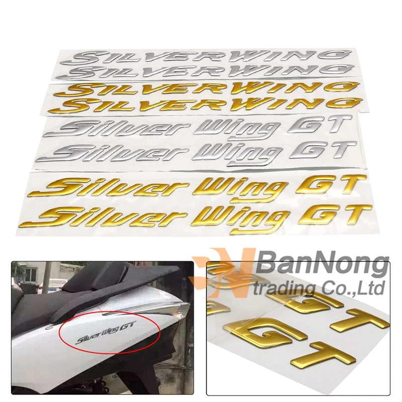 

Motorcycle tail Decal body Sticker 3D emblem For Honda silver wing / GT 250 400 600