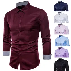 Для мужчин одежда мода 2019 г. рубашки для мальчиков бизнес повседневное плюс размеры 5XL белая рубашка Новый новинка тонкий Лидер продаж Blusa