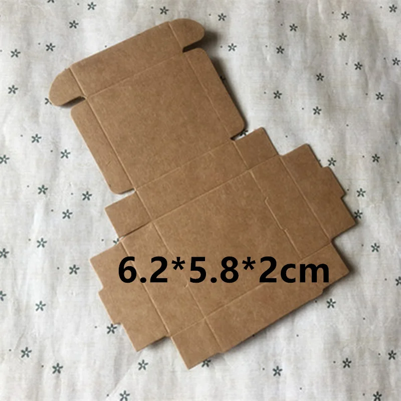 

50Pcs 6.2*5.8*2cm kraft paper craft boxes small soap cardboard paper packing boxes paper candy gift soap package