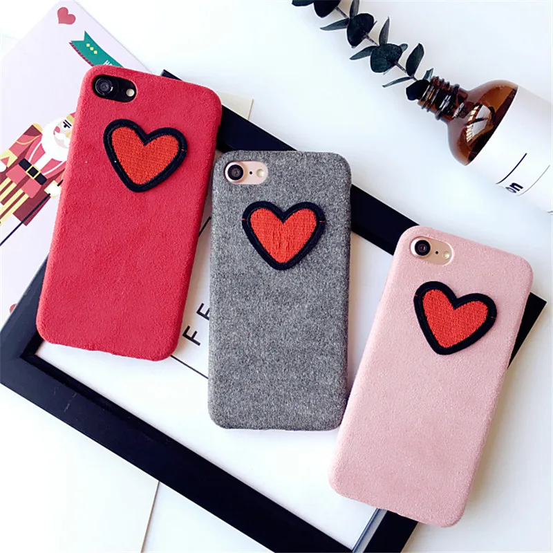Dower Me Korean Fashion Style Cute Embroidery Love Heart Cloth Soft