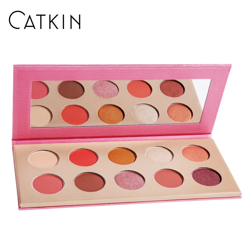 

CATKIN Allure 10 Colors Eyeshadow glitter Long-lasting Easy to Wear Brighten Shimmer Matte palette Metallic eyeshadow