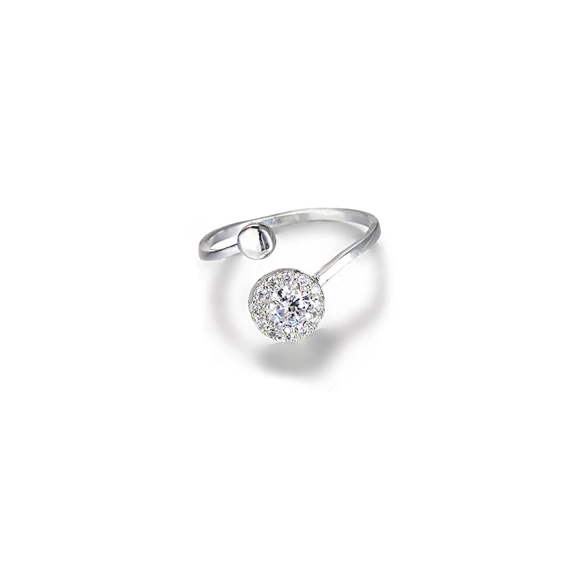 

Fashion Female Big Crystal 3 Colors Opening Rings Jewelry Dream Round Gem Series Ring jewelry wholesale