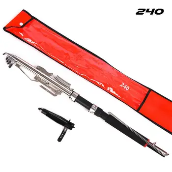 

2.1m 2.4m 2.7m Stainless Steel Automatic Sea Fishing Rod Spinning Telescopic Automatic Spring Fishing Pole Sea River Lake Pole
