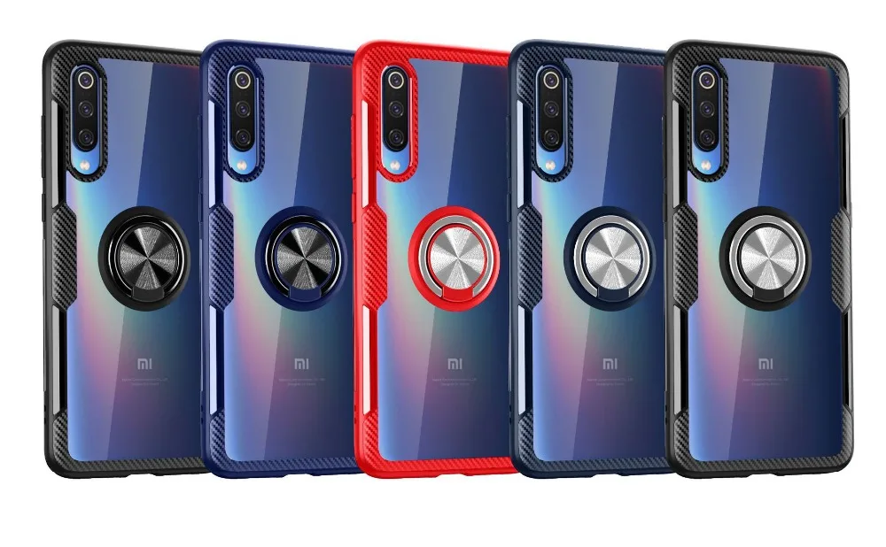 Invisible Bracket for Xiaomi Mi 9 SE 8 Lite Mix 3 Note 5 7 Pro Case Clear Acrylic Cover for Xiaomi Mi9 9SE 8 8Lite Magnet Holder