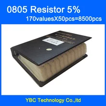 0805 SMD Resistor Sample Book 5% Tolerance 170valuesx50pcs=8500pcs Kit 0R~10M