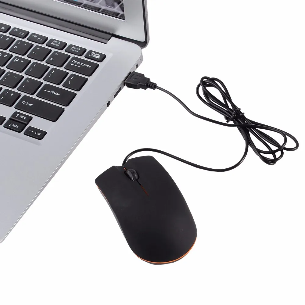 1.3M USB Wired Mouse 1200dpi 3 Buttons Optical Gaming Gamer Mouse Portable Office Mice for PC Laptop Computer Wholesale