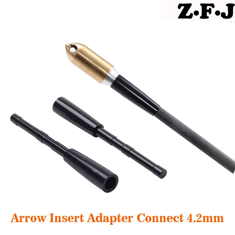 

3/6/12pcs Arrow Inserts Adapter for ID4.2mm OD 5.5/5.7/6.0mm Shaft Connect Arrows Head Target Points Bow Hunting Accessories