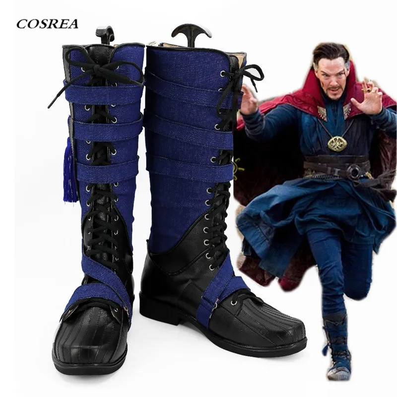 

COSREA Doctor Strange Cosplay Dr Cosplay Shoes Superhero Stephen Steve Vincent The Avengers Infinity War Boots Halloween For Man