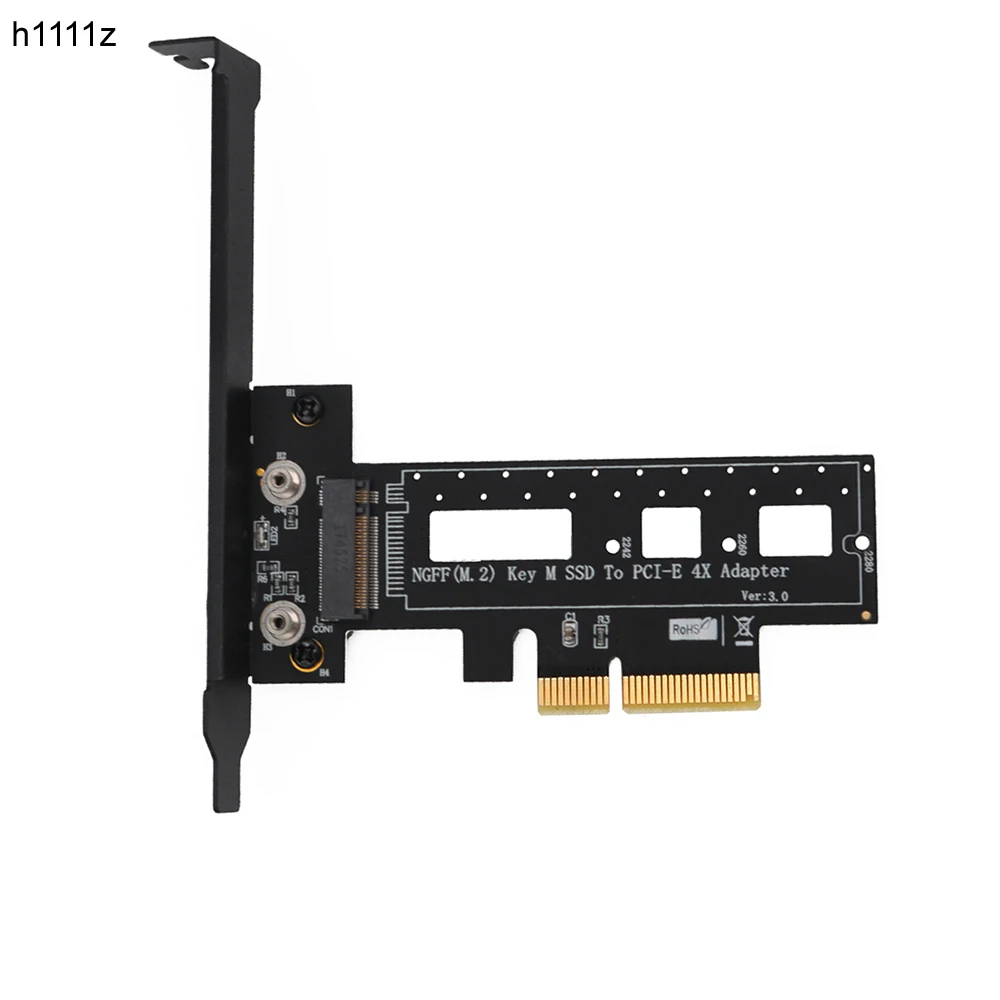 

PCIE to M2 Adapter Raiser PCI Express 3.0 X4 to M.2 NVME SSD M KEY PCIE M2 Riser Card Adapter + Low Profile Bracket M.2 Heatsink
