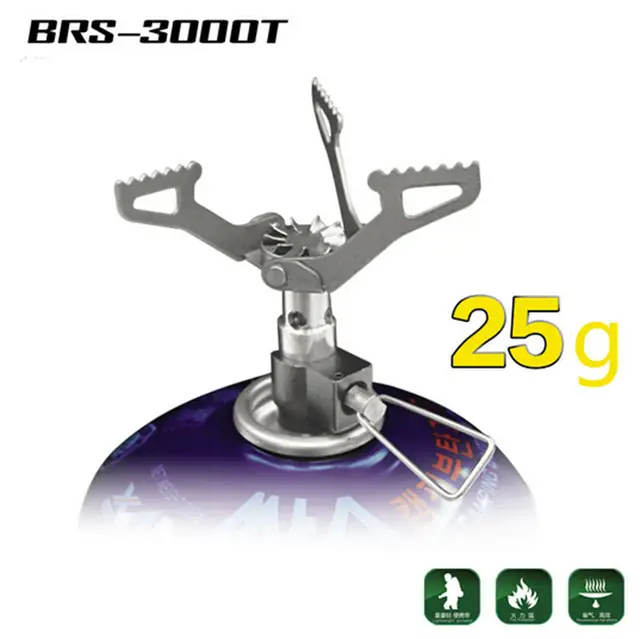 Cheap 50PCS/Lot BRS-3000T Super Lightweight One-Piece Titanium Alloy Outdoor Burner Camping Gas Stove Factory Wholesale