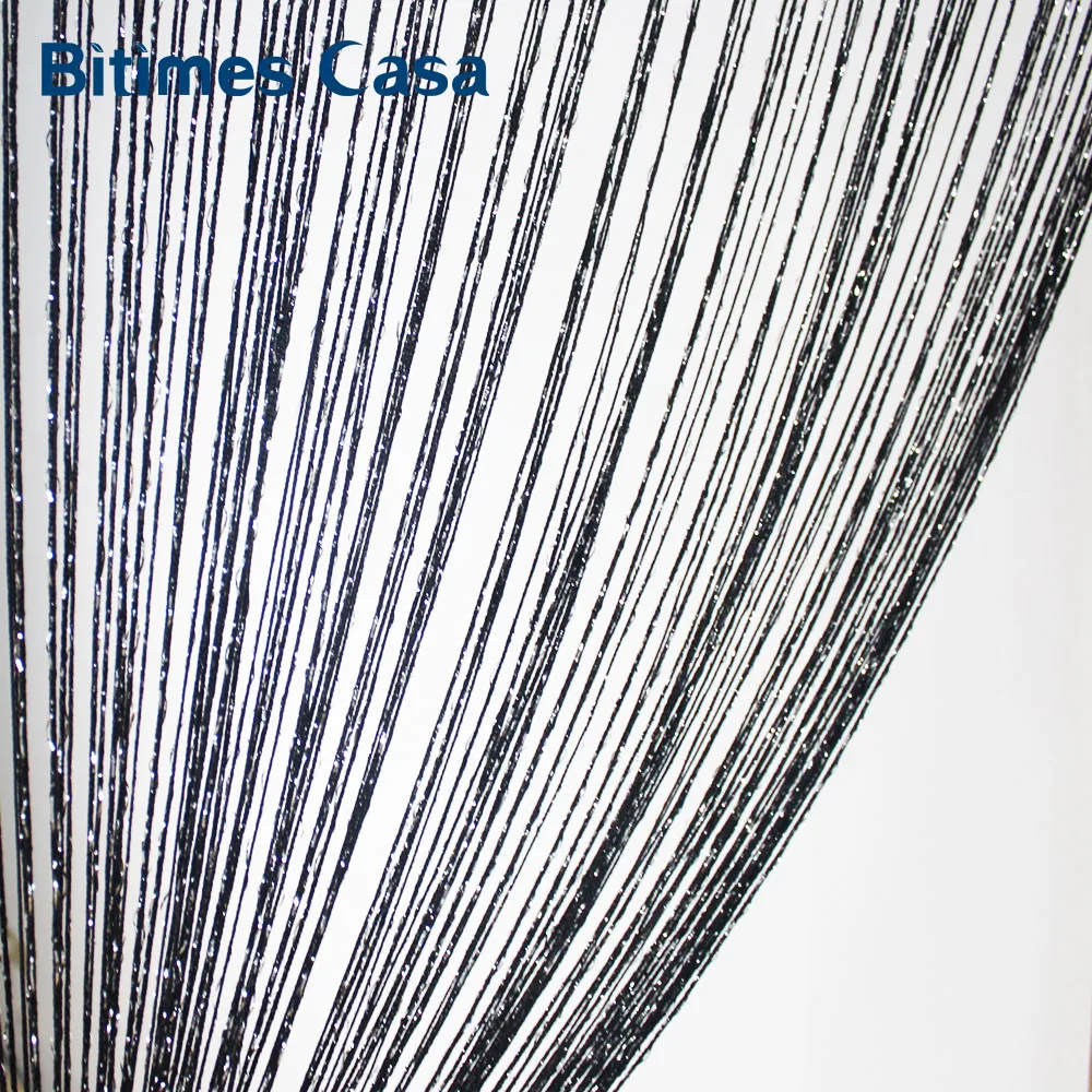 Silver Tinsel Tassel String Line Curtain With Glitter Sequins 100*200CM