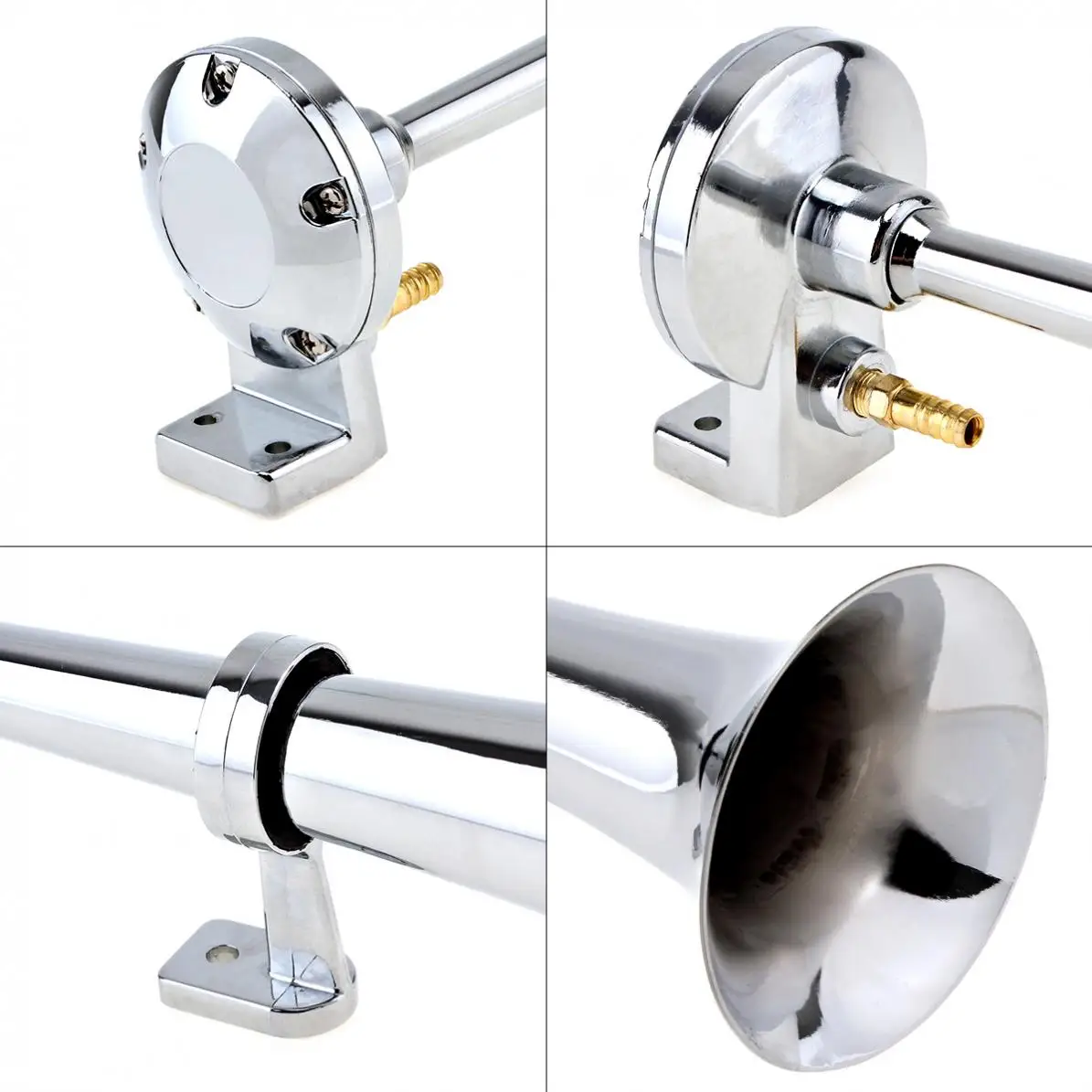 17 Inch 12V/24V 150db Single Car Trumpet Air Horn car air horn Compressor Car Horn Speaker Kit for Cars Trucks Boats Motorcycles