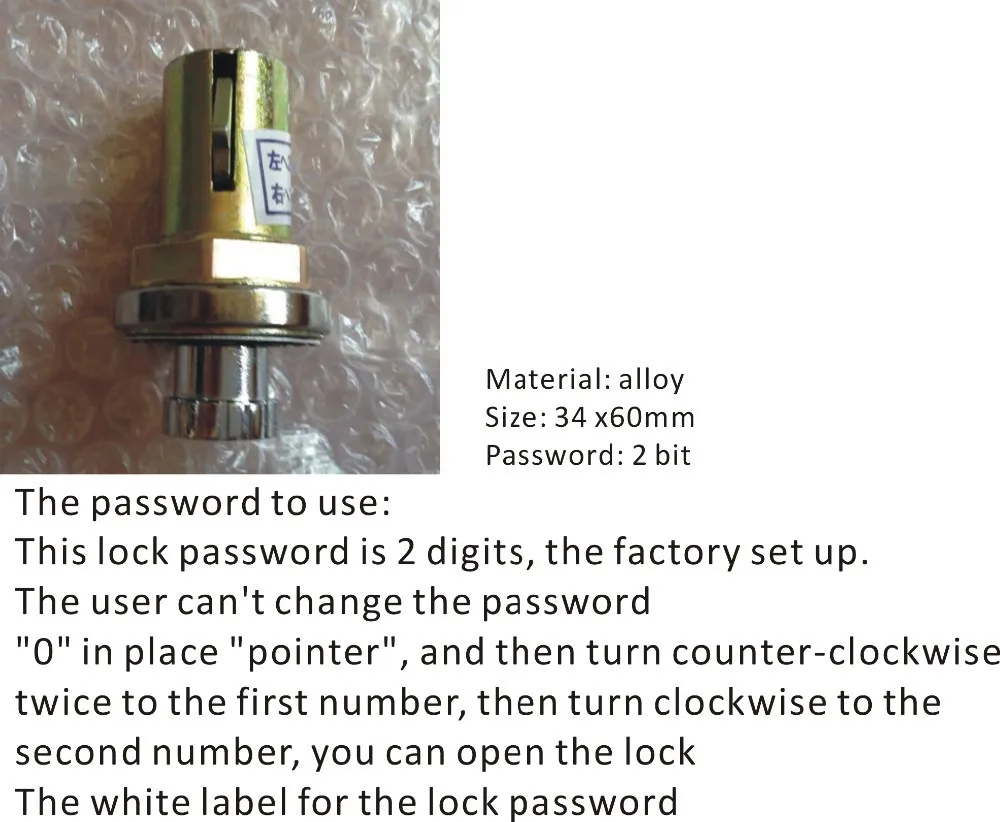 DIY X-119 легко установить 2 цифры сплав почтовый замок/шкаф Пароль замок/фиксированный пароль