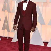 Портной сделал красный ковер бордовый мужской свадебный Выпускной ужин костюмы 3 шт. шаль лацкан жених смокинги модные вечерние мужские костюмы