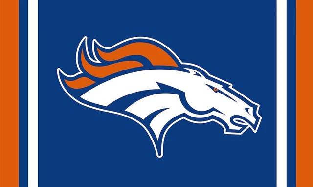 denver broncos logo two strip sport team digital printing flags banners 3x5ft 100d polyester flag metal