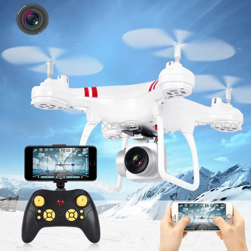 Радиоуправляемый Дрон KY101 Wi Fi FPV Вертолет HD камера Квадрокоптер 2 4 ГГц один ключ