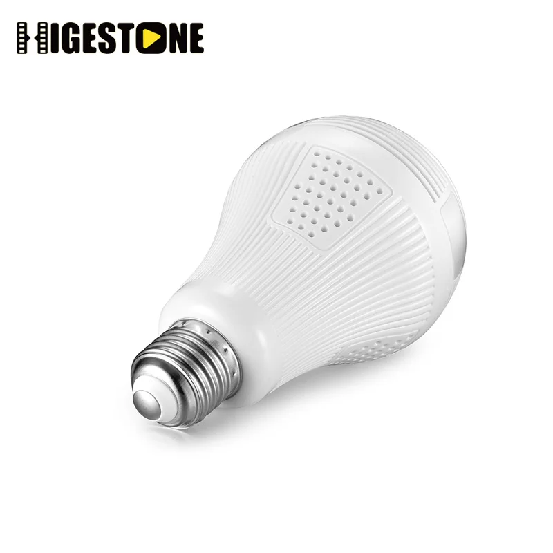 

Higestone 2.0MP-1080P Intellingent Surveillance Camera Panoramic Video Monitoring E27 Light Bulb LED Wireless Control Lamp