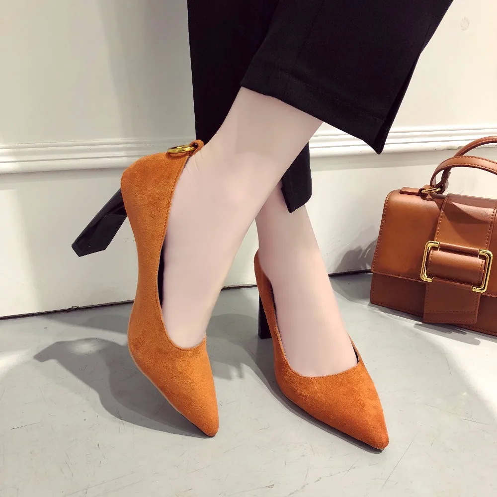 

Nice New High Heels Office Ladies Pumps Sexy Bride Soft Leather Elegant Women Shoes Pointed Toe Dinner Dress Pumps For Ladies