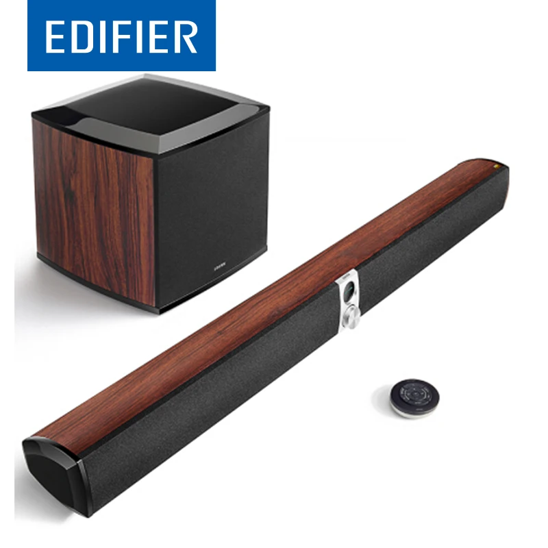 EDIFIER S70DB Здравствуйте Hi Res деревянный Саундбар с сабвуфером для ТВ Поддержка AUX